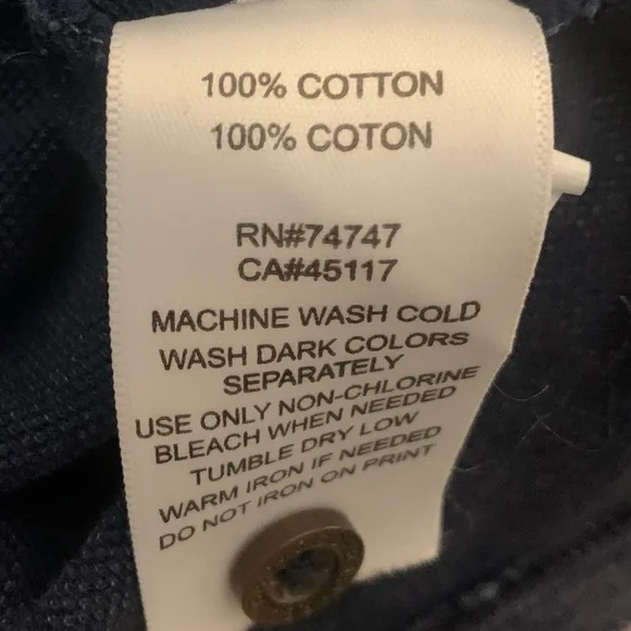 RedHead SS Dark Indigo Blue 3 Button All Cotton Polo - Picture 4 of 7